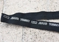 Beyaz Kesilmiş Harfler Logo ile Basılmış 2cm Siyah Elastik Dokuma Askılar