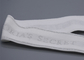 Parlak Gümüş Logolu Giyim Özelleştirilmiş 35mm Beyaz Jakarlı Elastik Bant