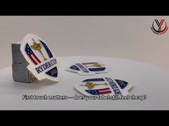 Giysiler için Baskılı Özel Silikon Logolar Dokuma Kumaş Etiketleri