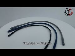 Daha Yakından Bakış: Giysiler Siyah Düz Pamuklu Şerit Kordon Her İki Ucu Silikon Damlalı