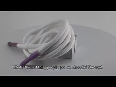 Özelleştirilmiş Elastik Büzgü İpi Yenilenebilir Siyah Oyuk İpek Ekran Baskılı Silikon Uçlu Sizin İçin