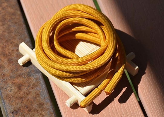 Giysiler 5mm Yuvarlak Polyester İpli Kordon Metal Ve Kumaş Uçları