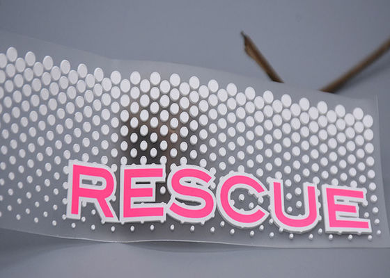 Şeffaf TPU Beyaz Silikon Noktalar Serigrafi Baskılı Yamalar Giysiler İçin Özel Logo