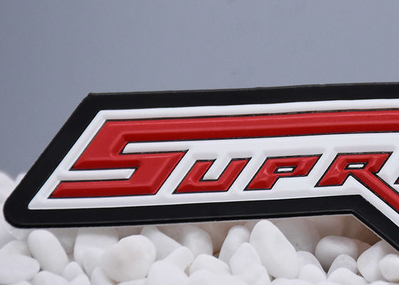 TPU Kabartmalı İki Renkli Isı Transferi Giysi Etiketleri, Yükseltilmiş Logolu