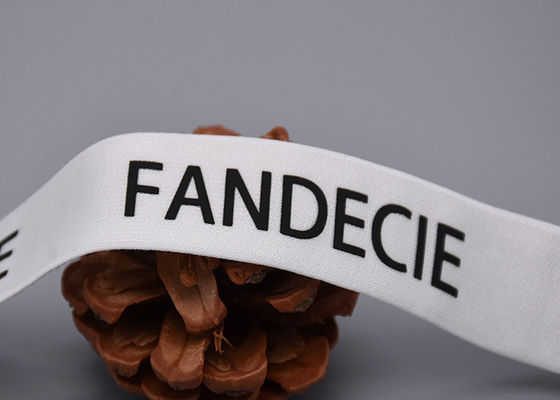 Mat Siyah Logo Baskılı Giysiler Özelleştirilmiş Elastik Bant